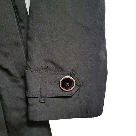 LONDON FOG TRENCH COAT WITH DOUBLE LAPEL AND DETACHABLE HOOD sz Med - Picture 5 of 16